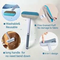 Vente directe d'usine, brosse double face multifonctionnelle, nouvelle conception, haute qualité, ABS, pour nettoyer les tapis, les canapés, les lits, les poils d'animaux