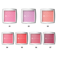 YOUNG VISION Palette de fard à joues 7 couleurs effet brume douce, poudre fine, aspect naturel et sculptant, maquillage style occidental