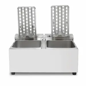 高品質ダブル17Lダブルタンク電気ポテトフィッシュドーナツフライヤー業務用キッチン機器レストラン用フライヤー - Product Image 4