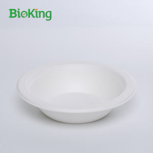 BioKing使い捨てホットスープボウルサトウキビバガスとプラスチックフリーキャンプ用プラスチックふた付き - Product Image 3