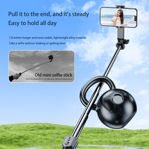 Uzaktan kumanda ile taşınabilir teleskopik ABS ve paslanmaz çelik Selfie sopa katlanabilir telefon standı & Tripod işık özelliği - Product Image 5