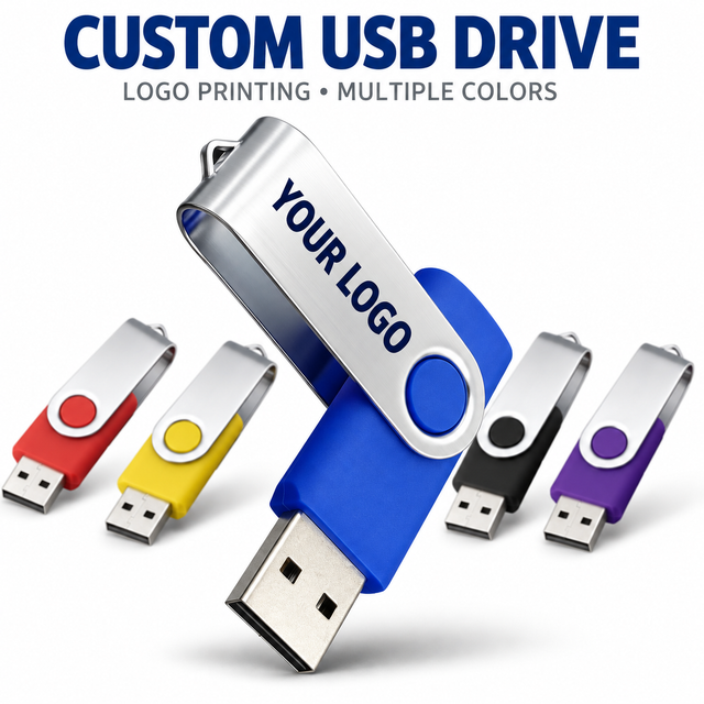 Wholesale Custom Logo Metal USB 2.0 Flash Drive 64MB Portable Memory Stick Personalized USB Storage for Corporate Promotional Gi