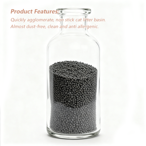 Litière pour chat en charbon actif Manxiaomeng Grey Quick Agglomerate Eco-Friendly Clean Anti-Allergenic Odor Removal Activated Carbon Ball <span class=keywords><strong>Sand</strong></span> Cat Litter 1kg 99% - Product Image 2