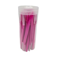 Rasoir à sourcils de sécurité en conserve avec filet de protection, manche droit, coupe-sourcils aiguisé, en plastique et acier inoxydable, pour débutants