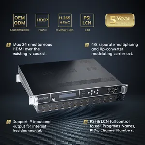 केबल टीवी CATV न्यूनाधिक 24 चैनलों न्यूनाधिक ATSC करने के लिए प्रसारण वीडियो एनकोडर Modulador