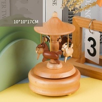 Offre Spéciale – Boîte à Musique en Bois de Qualité Export, Créative, Huit Sons, Carrousel Fille Dansante, Décoration Artisanale pour la Maison, à Remonter
