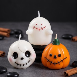 Happy Halloween Handmade Scented <b>Candles</b> <b>Set</b> Skull Pumpkin Ghost Art <b>Candle</b> Decorative <b>Gift</b> for Party Decoration 20-40 Hours - Product Image 4