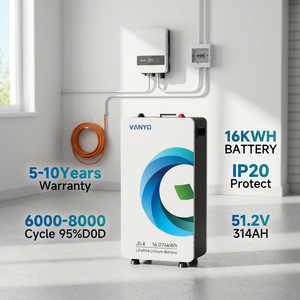 VANYO 51.2v 3140ah Wall <b>Mounted</b> <b>Battery</b> Hybrid Lithium Ion 15 kwh Low Voltage Solar System - Product Image 1
