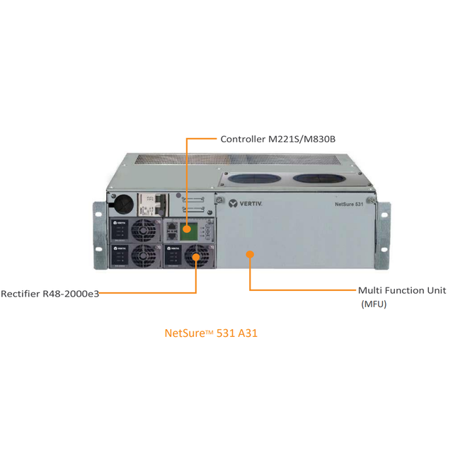 NCU M225S NetSure 531 A31-S3 Netsure 531 A31 Series Fully-integrated  48V 6KW  DC Power System