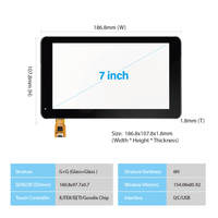 Écran tactile capacitif projeté (PCAP) multi-touch COF COB 7 8 9 10.1 13.3 15.6 pouces avec puce Focaltech Goodix ILITEK
