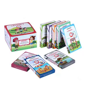 OEM Custom Printing Baby Toddlers Kids Children Learn Language ABC English Flip Educational Alphabet Flash Cards