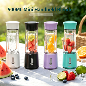 Factory Sales 500ml Cold Press Fruit Juicer Mini Handheld Electric Portable Blender USB Rechargeable Smoothie <b>Maker</b> for Sports - Product Image 1