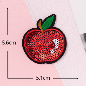 Sequined trái cây dưa hấu dâu tây máy tính thêu vá bé trang trí <span class=keywords><strong>sequin</strong></span> thêu trang phục phụ kiện - Product Image 6