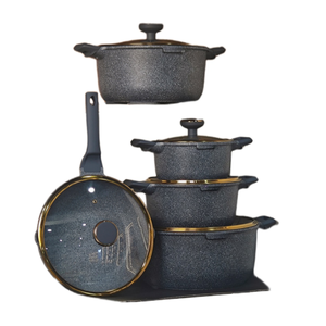 <span class=keywords><strong>Kit</strong></span> d'ustensiles de cuisine essentiels pour la maison, 21 pièces, casseroles et poêles en aluminium antiadhésif marbré avec ustensiles de cuisson en bakélite résistants à la chaleur - Product Image 5
