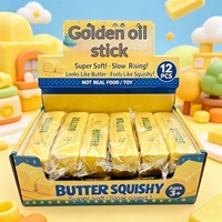 Jouets Squishy : Bâton anti-stress souple en forme de beurre, jouet à presser anti-stress en forme de bâton de fromage à mémoire de forme, très populaire