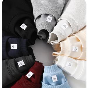 320 Gsm girocollo manica lunga Pullover da uomo tinta unita Pullover primavera moda tendenza Pullover felpa <span class=keywords><strong>con</strong></span> specializzazione a caldo - Product Image 4
