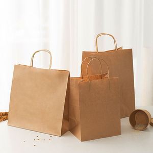 Wholesale Price Eco-friendly White Black <b>Clothes</b> Shopping Brown Kraft Paper Bag 13/7/17 - Product Image 1