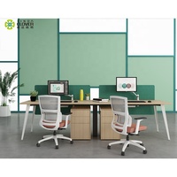 Xinda Clover Table de bureau extensible moderne en bois pour 2 personnes