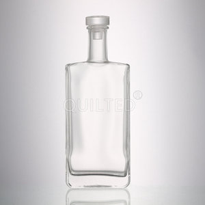 Botella de Vidrio Cuadrada Transparente de 500 ml para Whisky, Brandy, Ginebra y Vodka <span class=keywords><strong>Premium</strong></span>, Botella Vacía de Alta Gama para Licores - Product Image 3