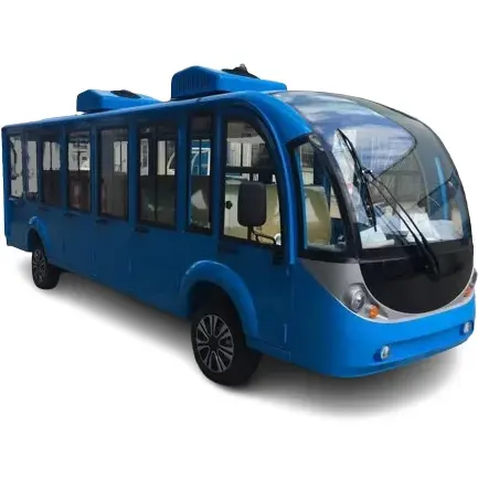 9-17シーター電気観光バスツアーバスドア付きミニバス風光明媚なスポットがエアコン付きで乗客を運ぶ