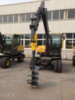 Offre Spéciale : Tarière Moteur Portable pour Mini-chargeuse, Tarières de Forage avec Couple Max. 9000 Nm pour Excavatrices 6-10T, Garantie 1 An