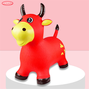 बच्चों के चुकशुदा माउंट फुलाने वाले बैल की सवारी करने वाले बच्चों की चुगली से कूद रहे खिलौने - Product Image 6