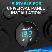 Pantalla Digital DC 12V voltímetro impermeable panel redondo medidor de batería para ATV UTV camión barco marino venta