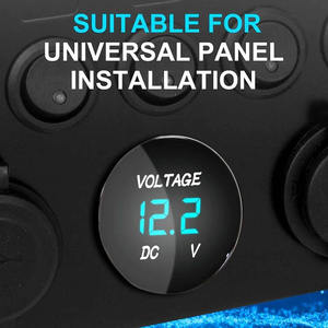 Display digitale DC 12V voltmetro impermeabile pannello rotondo misuratore batteria per ATV camion barca marina vendita - Product Image 3