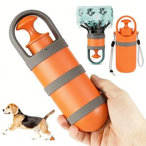 Vente flash : Ramasse-crottes pour chien en plastique portable avec sacs à crottes intégrés, sans contact, élimination des déchets d'animaux, fonctionnement en un clic, extérieur - Product Image 1