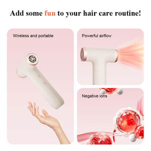 Sèche-cheveux sans fil portable avec grande batterie, sèche-cheveux de voyage sans fil haute vitesse - Product Image 4