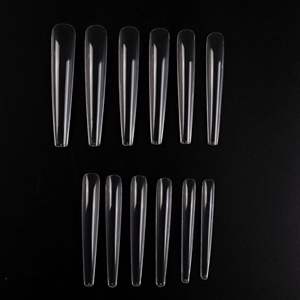 Ongles Conseils <span class=keywords><strong>Gel</strong></span> Transparent Doux X Clair <span class=keywords><strong>Capsule</strong></span> Extra Court Couvre Carré Français Pointe Double Forme Artificielle Presse Pleine Couverture Ongles - Product Image 4