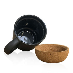 Agh New Arrival Custom Logo 12Oz Matte Keramische Koffiemok Met Geïsoleerde Kurkbodem En Deksel - Product Image 6