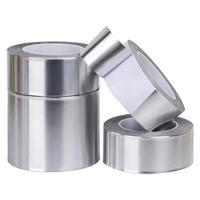 Ruban adhésif en aluminium haute température, résistant à la chaleur, ruban adhésif en aluminium argenté pour l'isolation CVC
