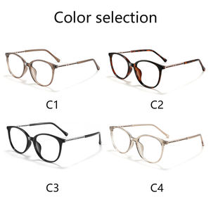 Montature Ottiche Rotonde in Materiale TR90 Ultra-leggero <span class=keywords><strong>di</strong></span> Alta Qualità, Stile Classico, Pronte per la Spedizione, Occhiali Anti Luce Blu per Adulti - Product Image 5