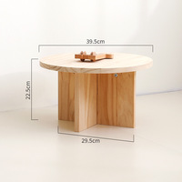 Meubles de maison pour enfants Table pour enfants en bois Petite table ronde créative Table de jouets pour la maison Bureau de lecture pour chambre d'enfant