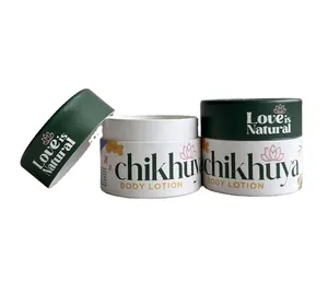 Customized Eco Friendly Cylinder Kraft Paper Round Box Cosmetics cream jar Empty deodorant Cardboard Packaging Tube