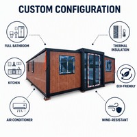 Maison conteneur extensible de luxe à 3 chambres, certifiée CE, villa modulaire préfabriquée personnalisée, norme européenne, fabricant OEM