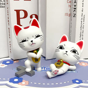 6 pièces/ensemble 10cm japonais <span class=keywords><strong>Anime</strong></span> Figurine Fortune <span class=keywords><strong>chat</strong></span> dessin animé <span class=keywords><strong>Anime</strong></span> PVC Figure Mini figurine - Product Image 4
