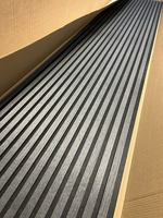 Panneaux muraux acoustiques 3D modernes en lattes, en fibre de polyester PET écologique et panneau MDF, pour l'insonorisation des hôtels et des studios à domicile