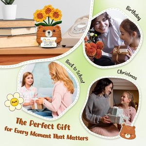 AYOYO Mini Tulipán de Ganchillo para Apoyo Emocional Positivo - Regalo de Cumpleaños, Boda, Graduación para Maestros, Enfermeras, <span class=keywords><strong>Colegas</strong></span> - Product Image 2