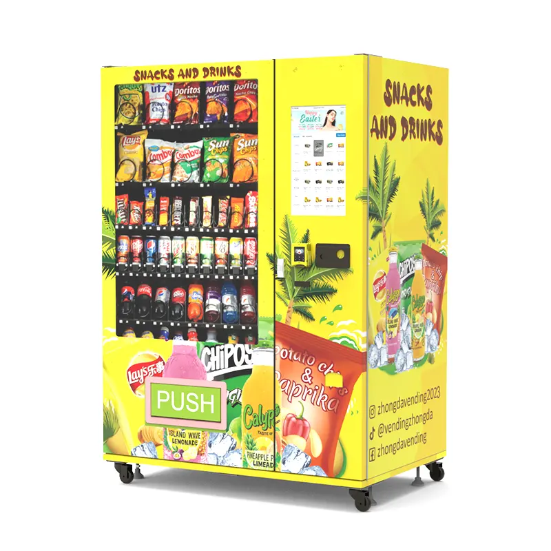 Nourriture saine de distributeur automatique de fruits et légumes de Cabinet de double d'écran tactile de 32 pouces