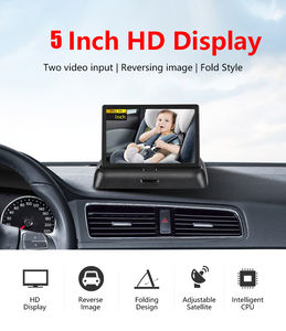 צג תינוק לרכב מסך 5 אינץ 'עם נוף אחורי מצלמה תינוק המכונית צג הלילה ראייה בחדות גבוהה התקנה קלה - Product Image 2