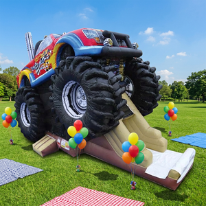 Meilleures ventes : Toboggan gonflable Monster Truck avec château gonflable et zone de saut pour enfants - Product Image 4