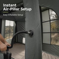 Tente de camping gonflable familiale, grand espace, imperméable, Oxford, installation automatique