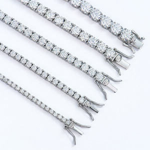 Luxus-Schmuck 6MM Diamant S925 Silber Maßgefertigte VVS1 Moissanit Tennis-Kette Halskette für Männer und Frauen - Product Image 4
