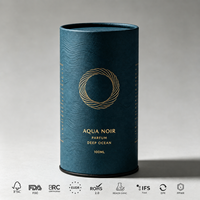 Emballage en tube de papier rigide jetable sur mesure, boîte cylindrique de luxe pour parfum, huile essentielle, cadeau, fabrication OEM, vente en gros