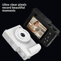 Çocuklar için Dijital Kamera 48MP 15X Optik Zoom Döner LCD Ekran Full HD Video AI Güzelleştirme MicroSD Yuvası Siyah Beyaz