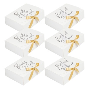 Nueva <span class=keywords><strong>Caja</strong></span> <span class=keywords><strong>de</strong></span> Regalo para Novia, Rectangular, <span class=keywords><strong>de</strong></span> Cartón Blanco, Exclusivamente para Regalos <span class=keywords><strong>de</strong></span> Boda Transfronterizos, <span class=keywords><strong>Caja</strong></span> Especial para Pastel - Product Image 5