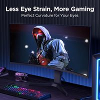 Moniteur de jeu KOORUI incurvé ultra-large de 34 pouces, 3440x1440P, 180 Hz, 1 ms, HDR, anti-lumière bleue, 100% SRGB, interface DP/ pour ordinateur de bureau