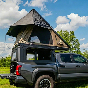 Carpa de techo rígida de aluminio con apertura lateral para las 4 estaciones, carpa de techo rígida con apertura lateral, carpa de camping para techo de coche con escalera - Product Image 1